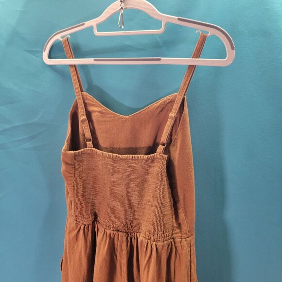 Old Navy Womens S-Tall Rust Jumpsuit With Adjustable Straps Relaxed Fit - Picture 7 of 10